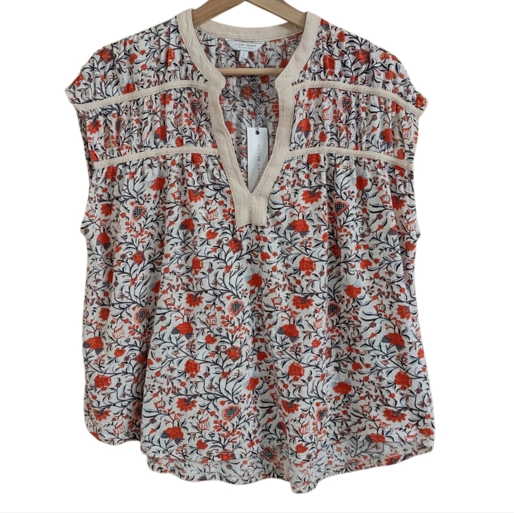 Lucky Brand Floral Print Top